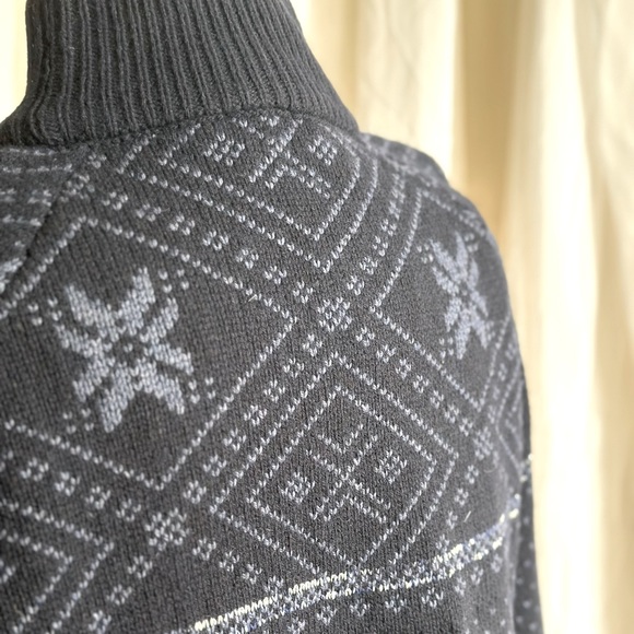 🍦SUNDAE SPRING SALE🍦SNOWFLAKE SWEATER Luxe Navy Wool Metallic We Norwegians XS - Picture 6 of 15